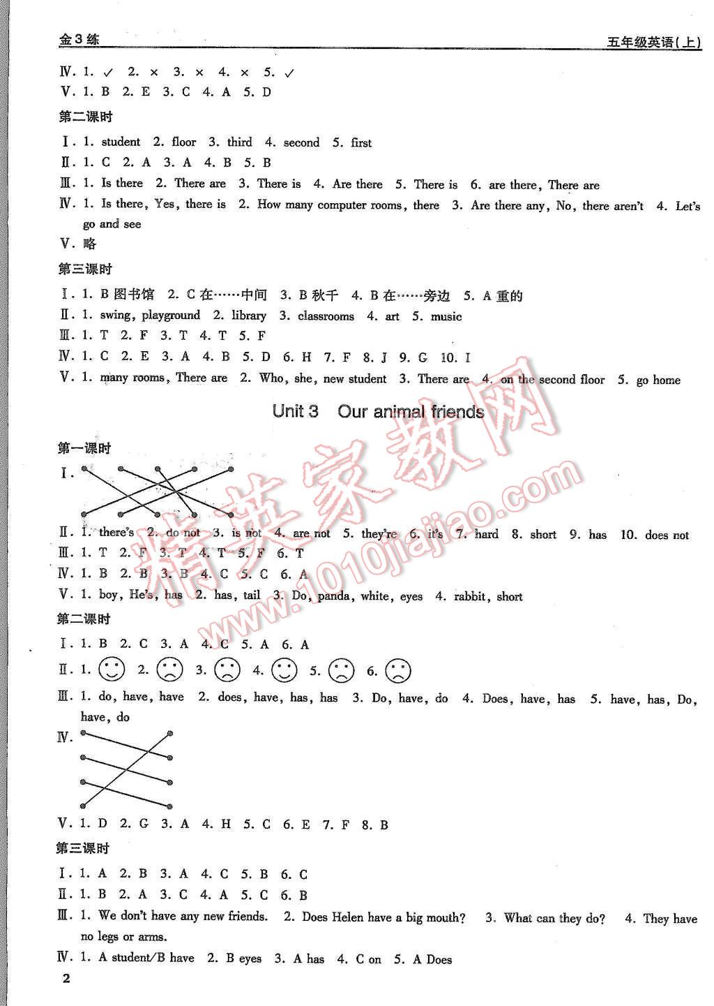 2015年新編金3練五年級英語上冊江蘇版 第2頁