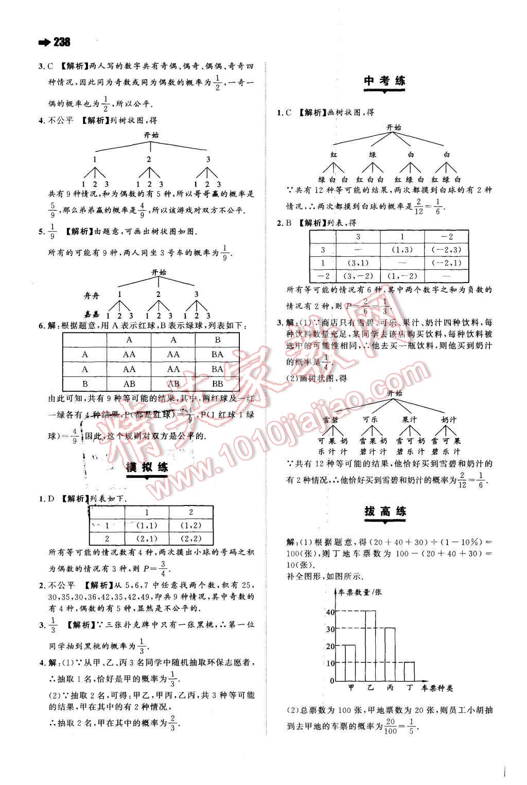 2015年一本九年级数学全一册苏科版 第54页