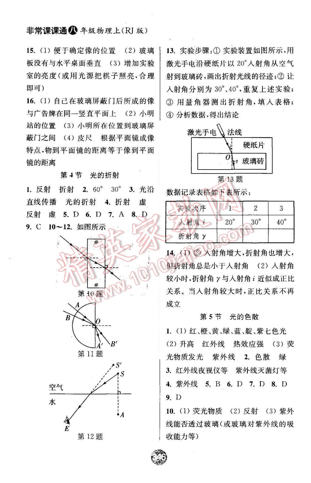 2015年通城学典非常课课通八年级物理上册人教版 第6页