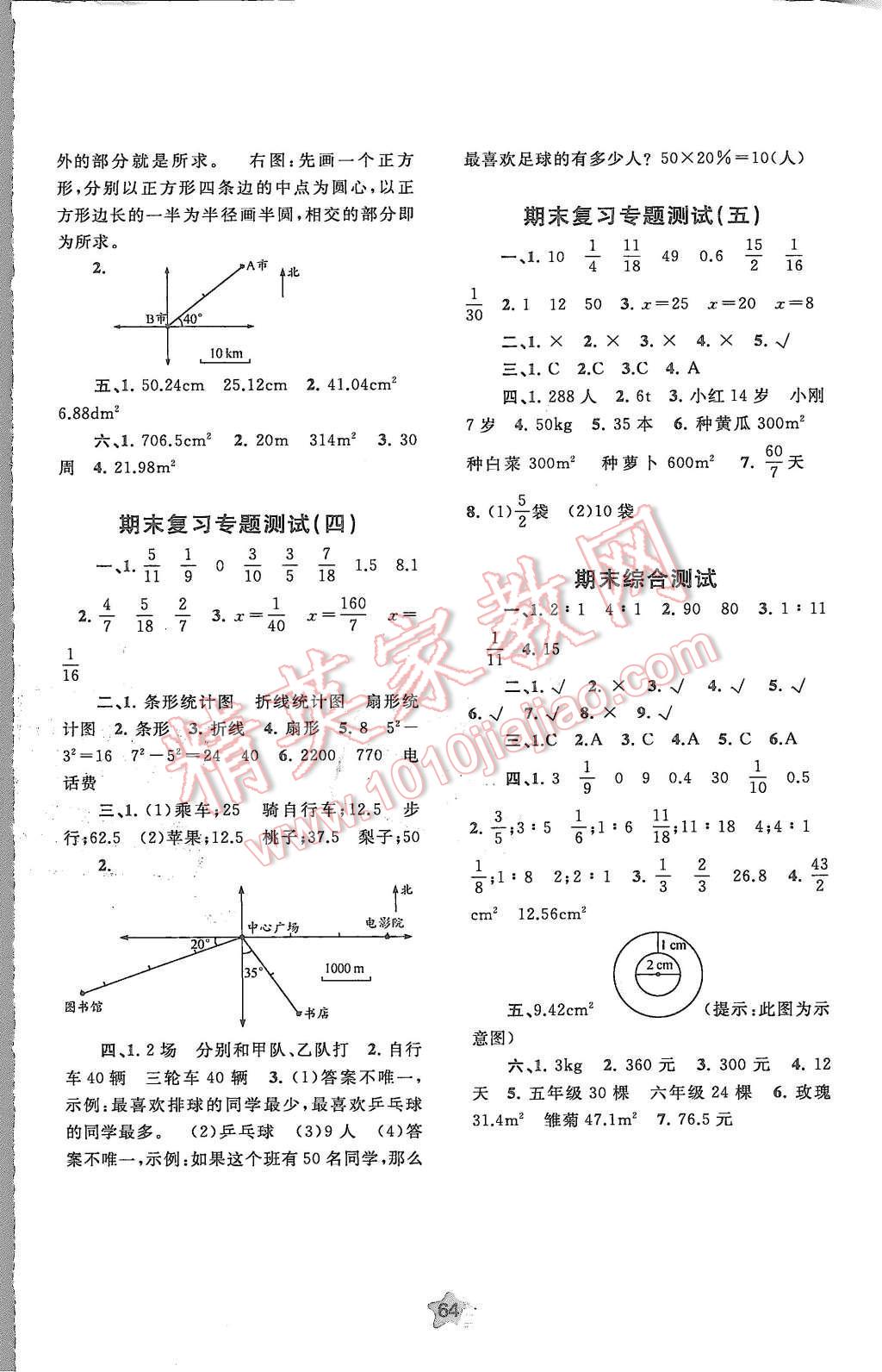 2015年新課程學習與測評單元雙測六年級數(shù)學上冊課標版A 第4頁