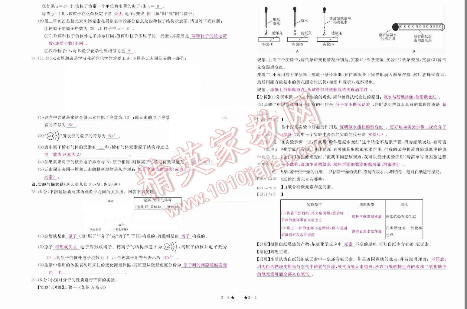 2015年領(lǐng)航新課標(biāo)練習(xí)冊九年級化學(xué)全一冊人教版 單元測試卷第146頁