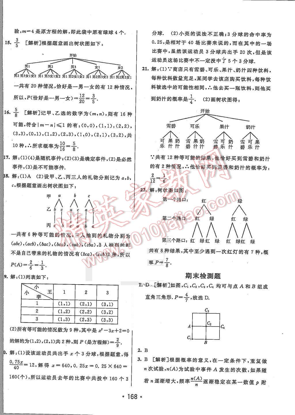 2015年同行學(xué)案九年級數(shù)學(xué)上冊人教版 第40頁