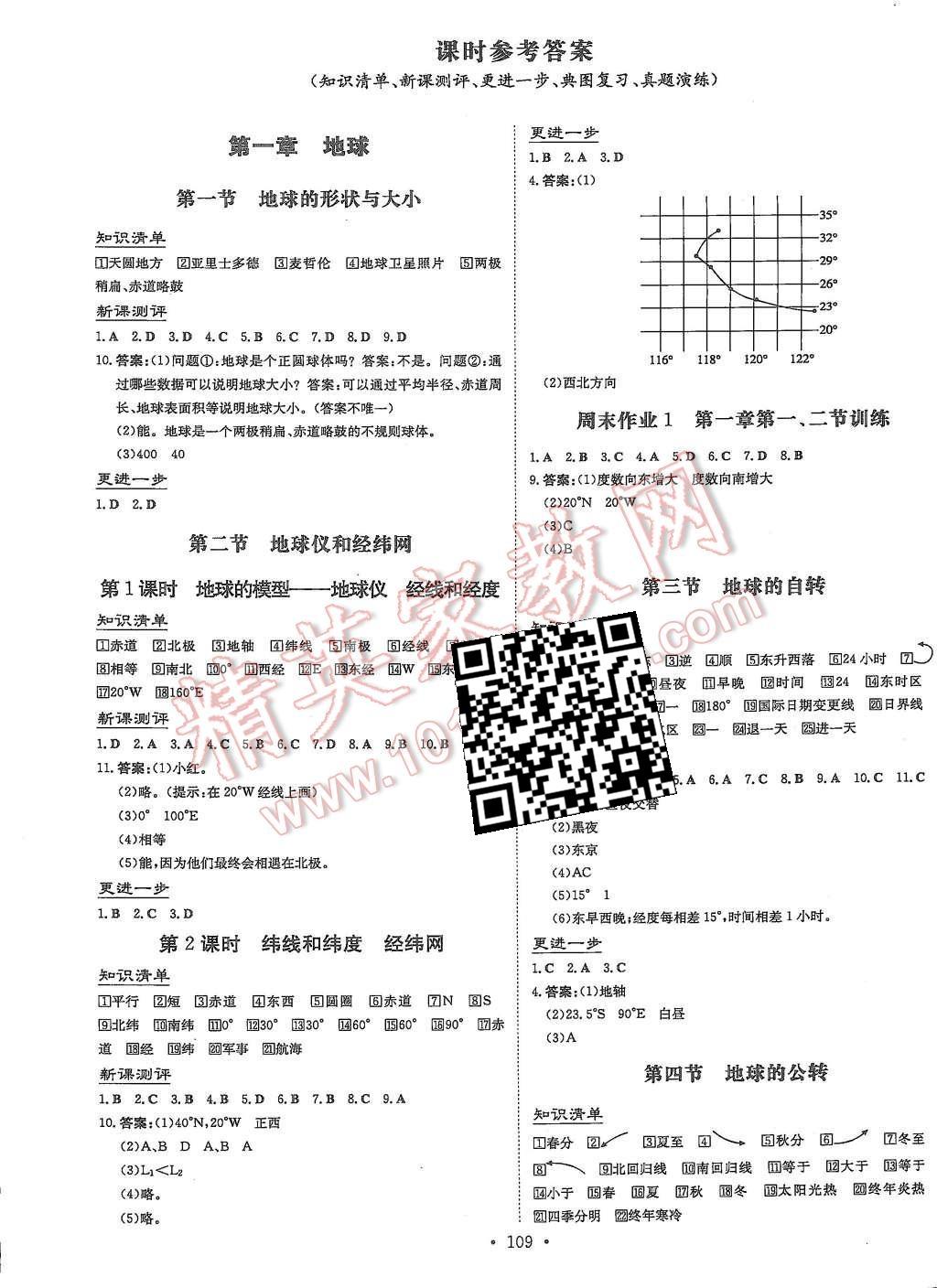 2015年A加練案課時作業(yè)本七年級地理上冊商務(wù)星球版 第1頁