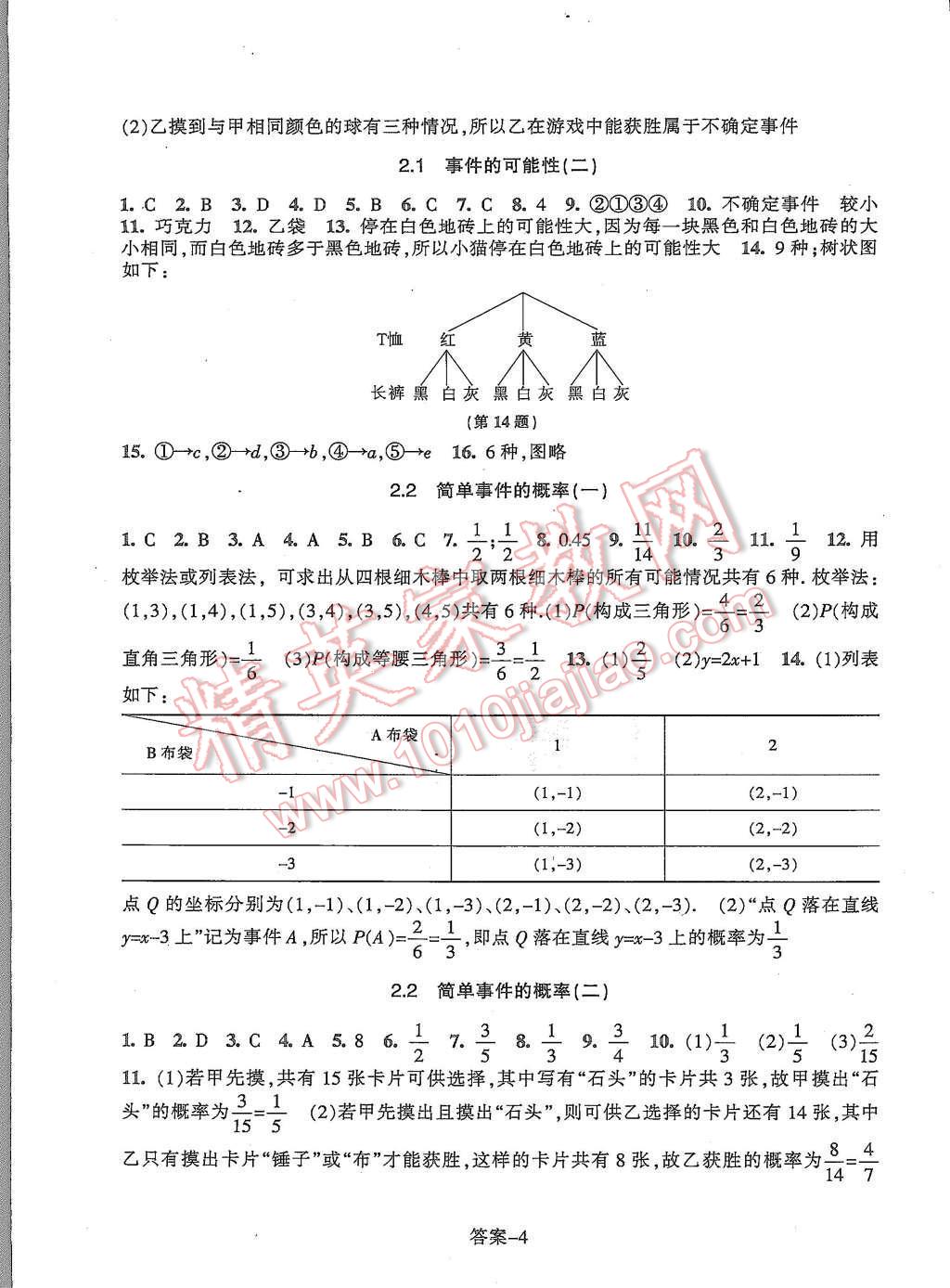 2015年每課一練九年級(jí)數(shù)學(xué)上冊(cè)浙教版浙江少年兒童出版社 第4頁(yè)