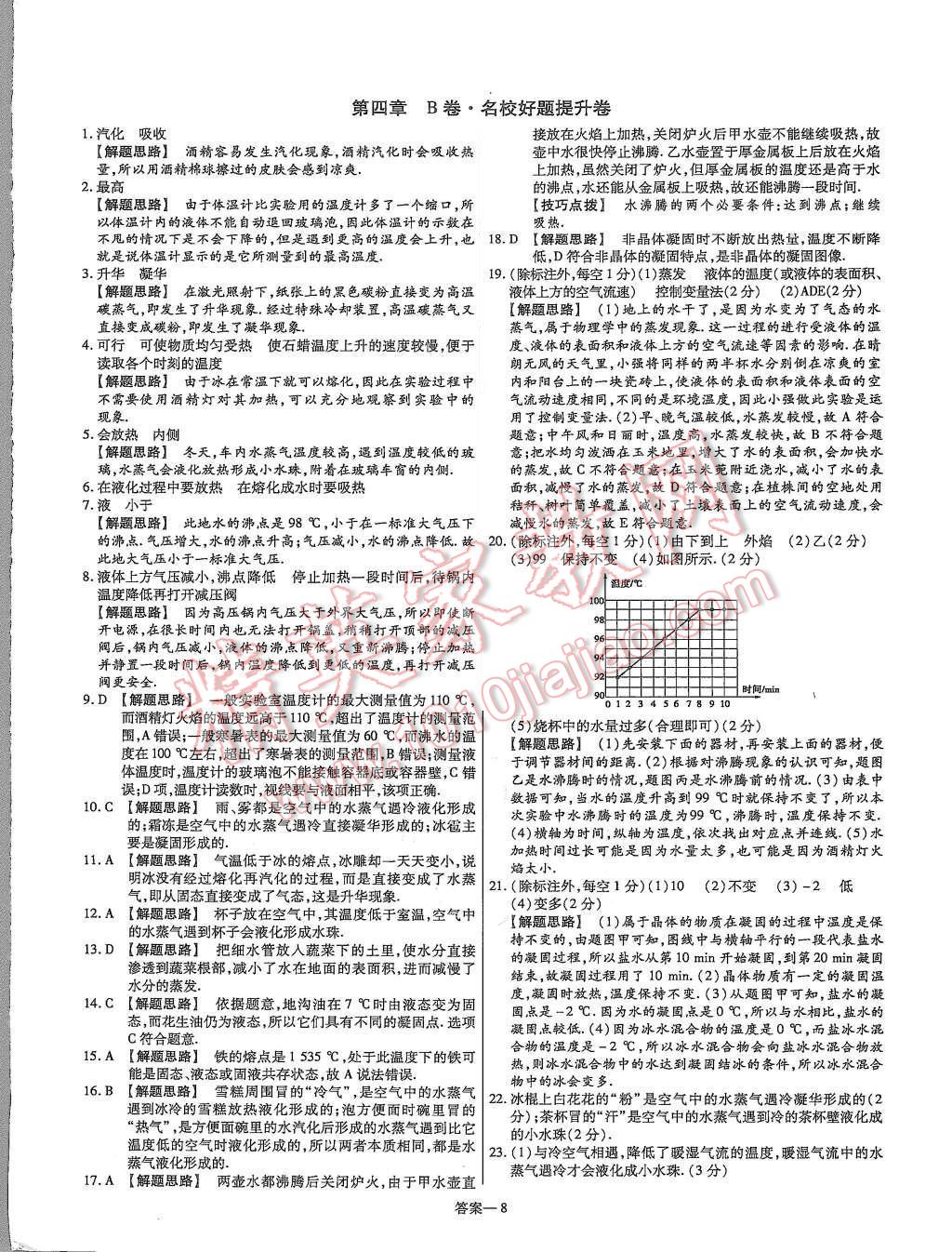 2015年金考卷活頁題選八年級物理上冊滬粵版 第8頁