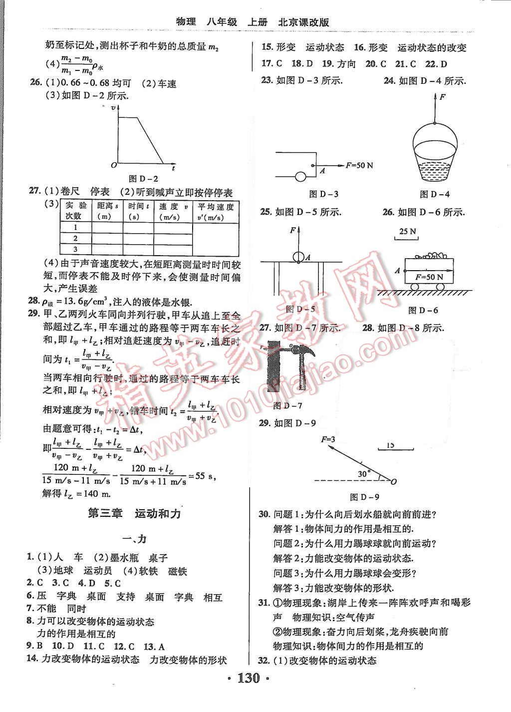 2015年新課改課堂作業(yè)八年級物理上冊北京課改版 第7頁