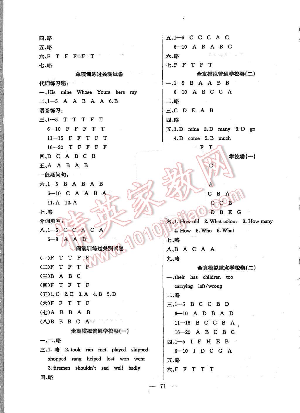 2015年名师导航单元期末冲刺100分五年级英语上册外研版 第3页