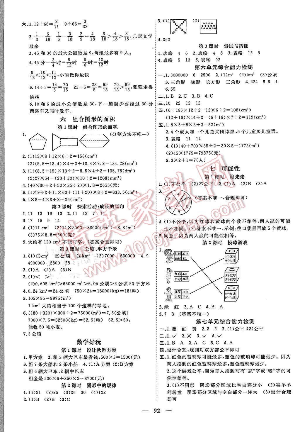 2015年陽(yáng)光課堂課時(shí)優(yōu)化作業(yè)五年級(jí)數(shù)學(xué)上冊(cè)北師大版 第8頁(yè)