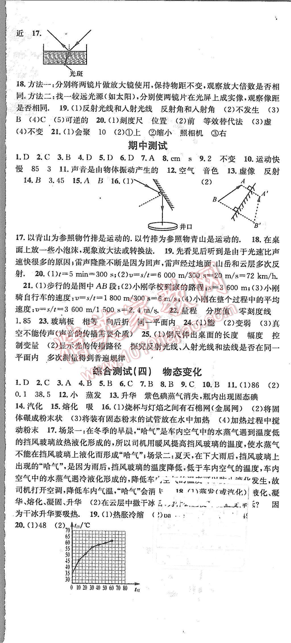 2015年名校课堂滚动学习法八年级物理上册教科版 第17页