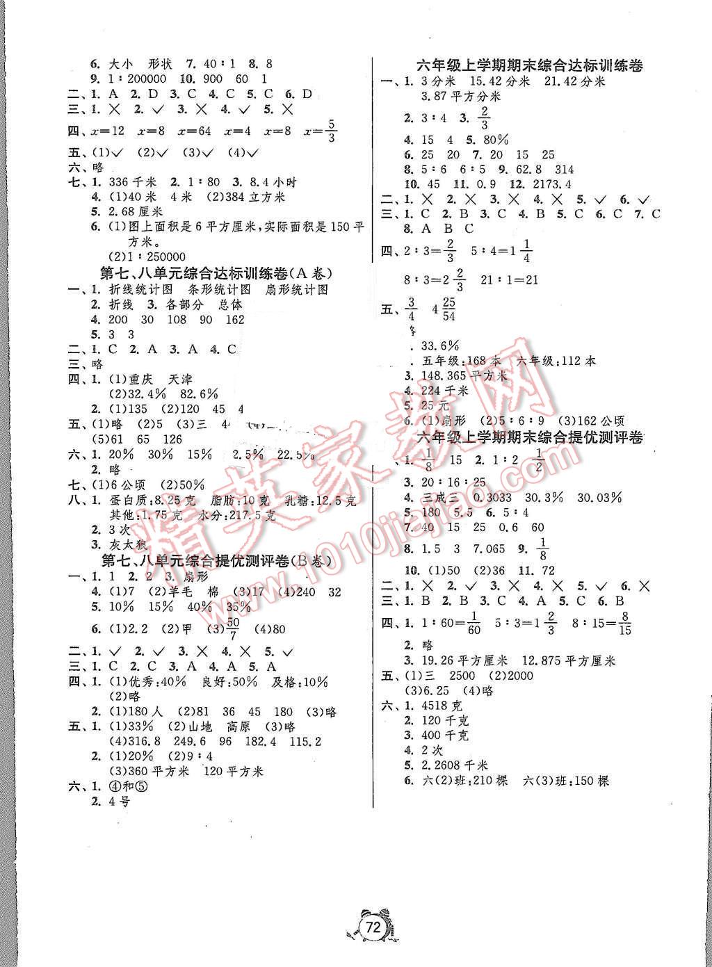 2015年名牌牛皮卷提優(yōu)名卷六年級(jí)數(shù)學(xué)上冊(cè)冀教版 第4頁(yè)