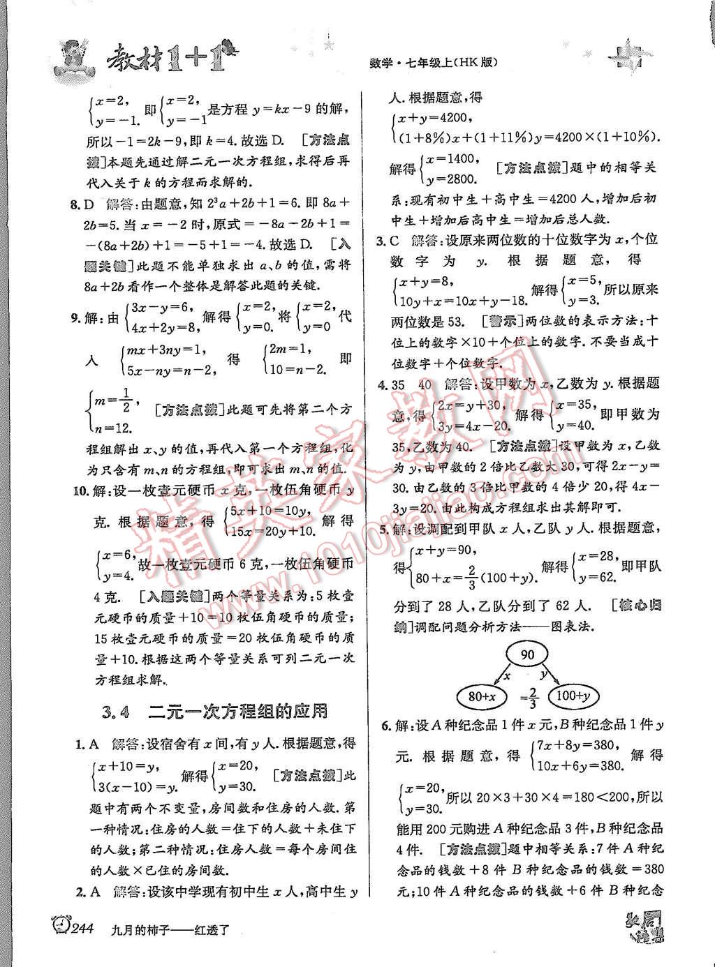 2015年教材1加1七年級(jí)數(shù)學(xué)上冊(cè)滬科版 第13頁(yè)