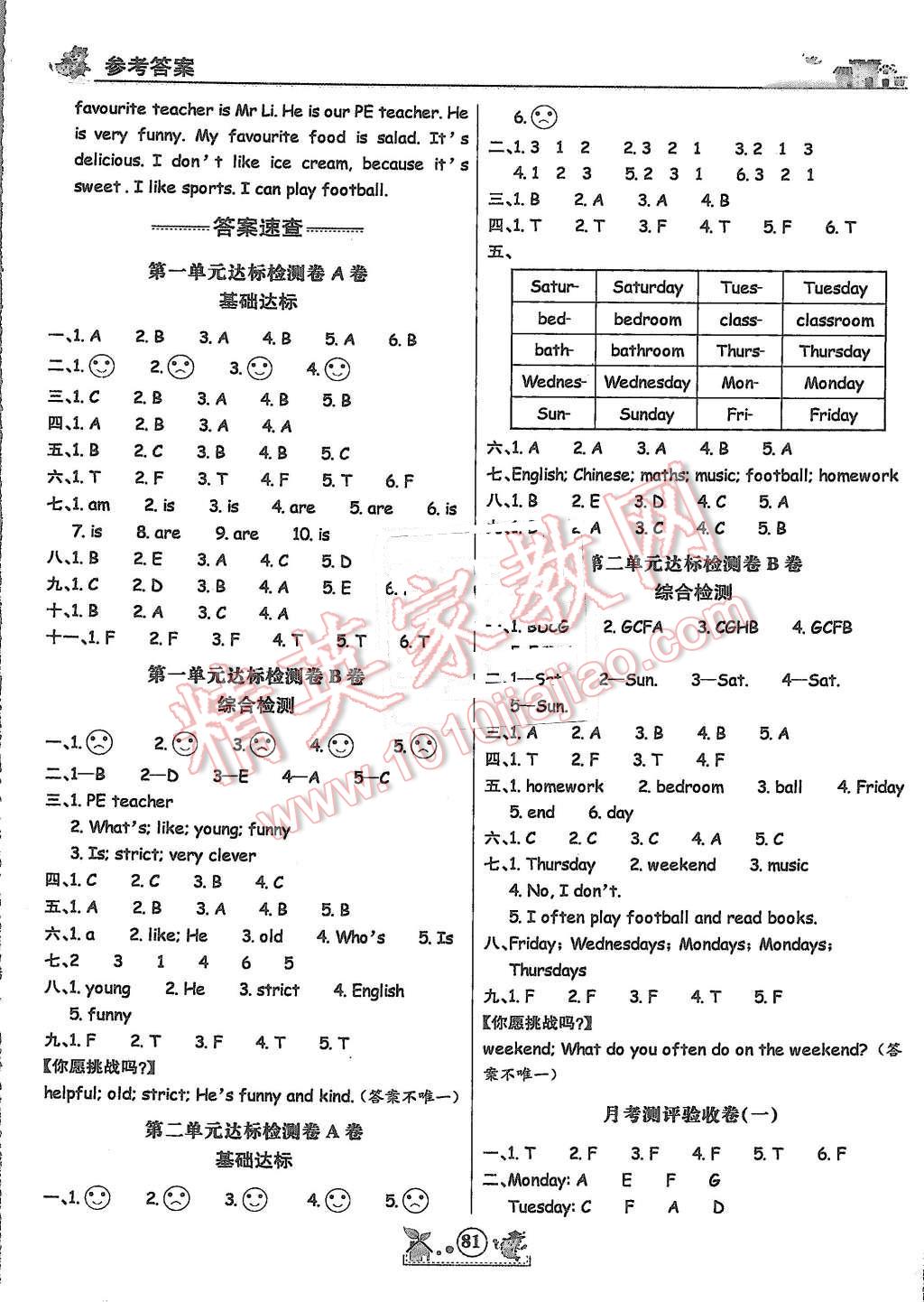 2015年小博士一卷通五年級英語上冊人教PEP版 第5頁