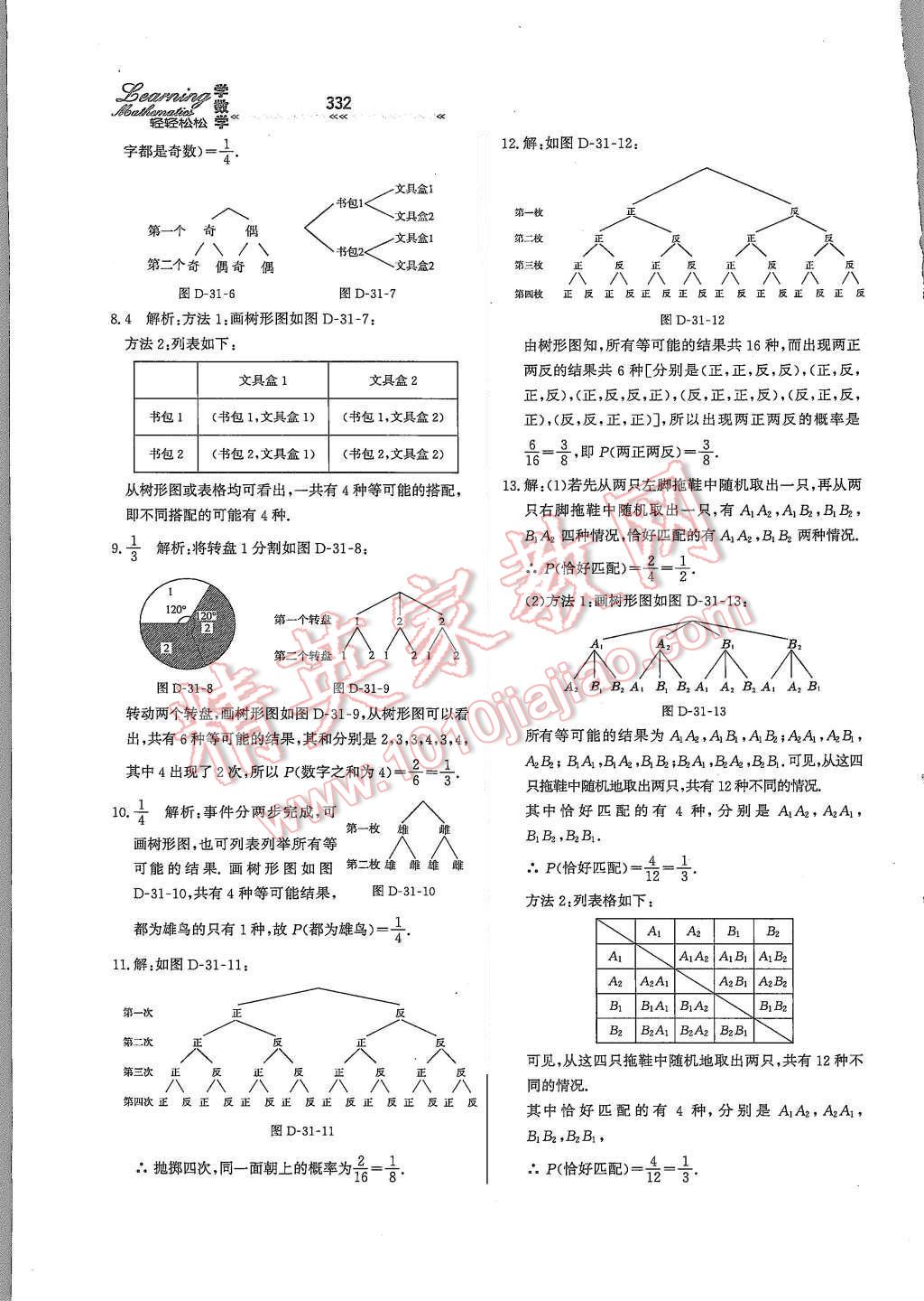 2015年輕輕松松學(xué)數(shù)學(xué)九年級全一冊冀教版 第三十一章 隨機(jī)事件的概率第90頁