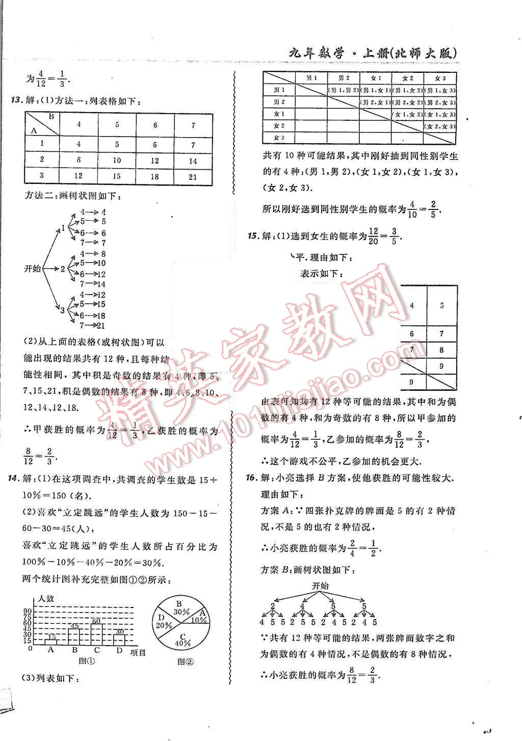 2015年北大綠卡課課大考卷九年級(jí)數(shù)學(xué)上冊(cè)北師大版 第10頁(yè)