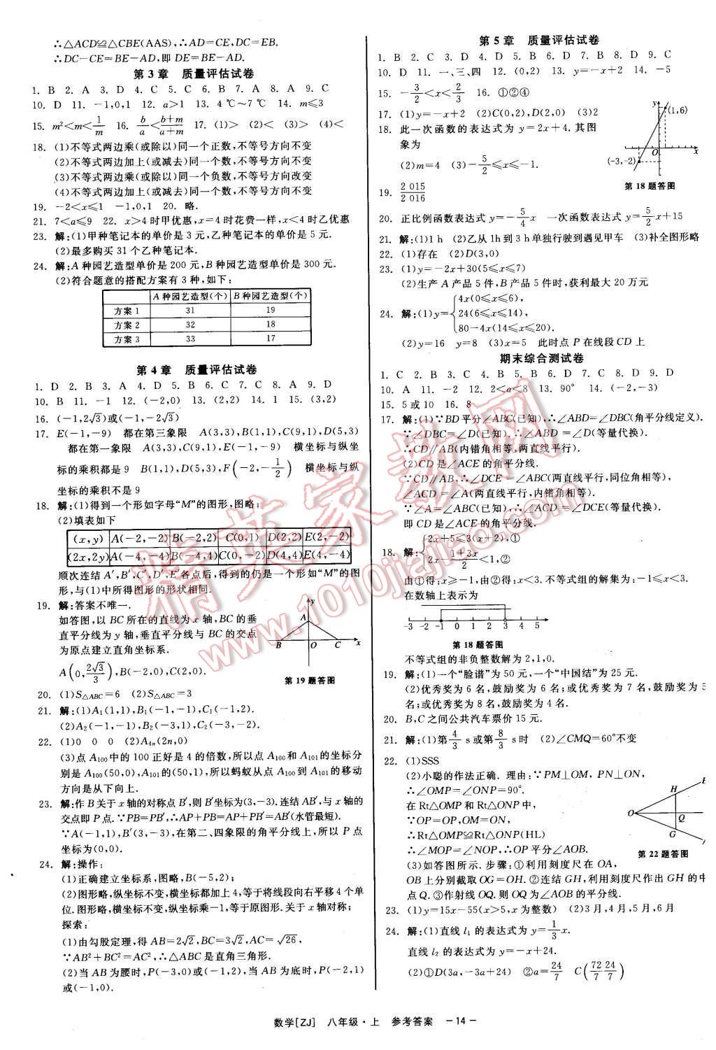 2015年精彩练习就练这一本八年级数学上册浙教版 第14页