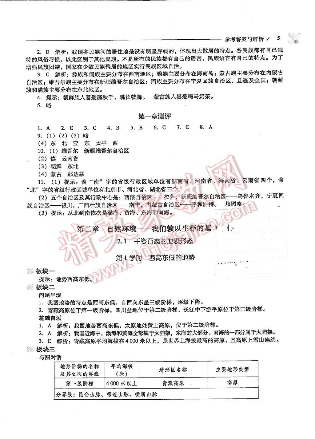 2015年新课程问题解决导学方案八年级地理上册晋教版 第5页