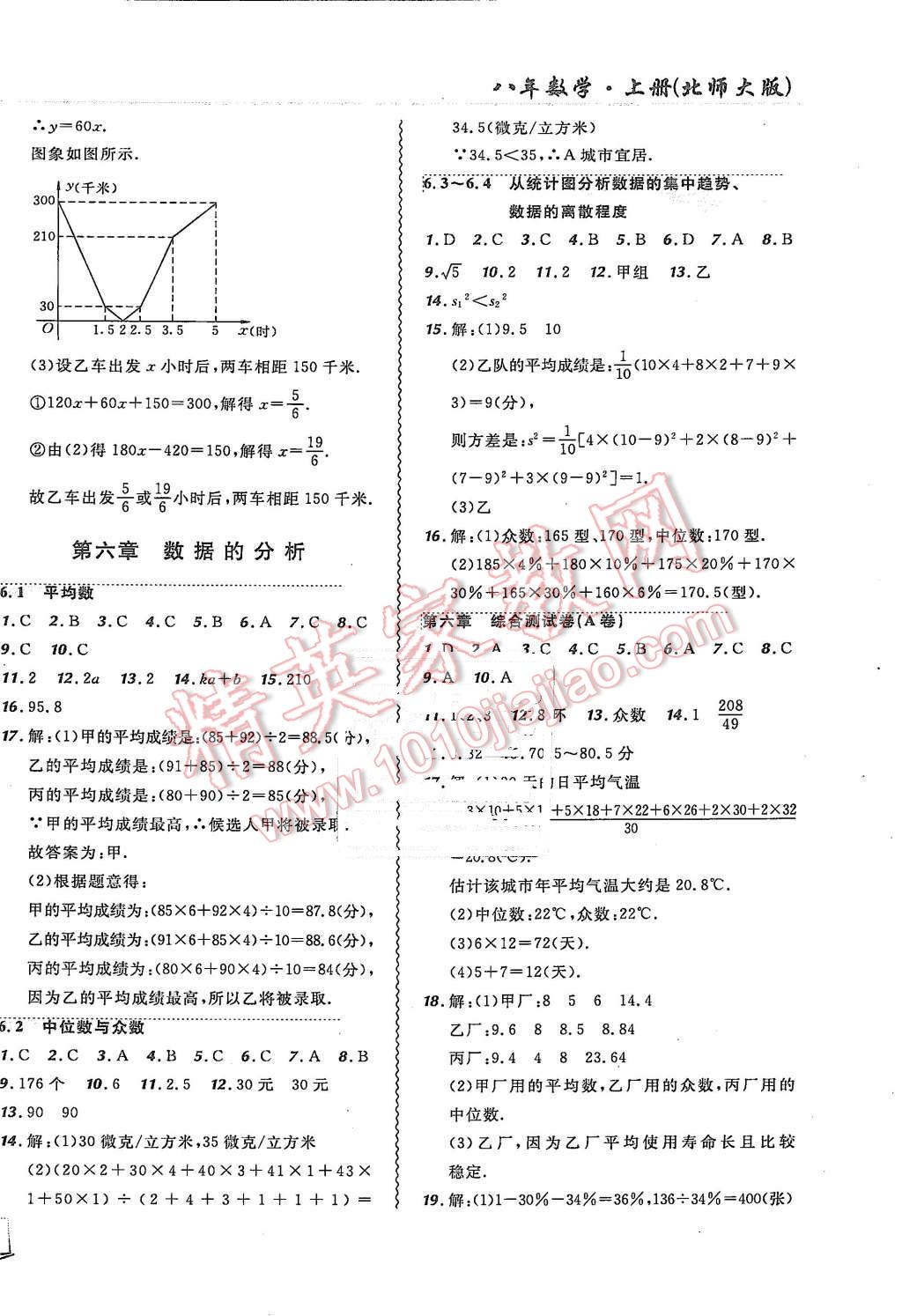 2015年北大綠卡課課大考卷八年級數(shù)學上冊北師大版 第14頁