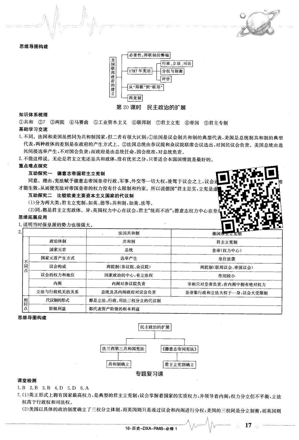 2015年金太陽導(dǎo)學(xué)案歷史必修1 導(dǎo)學(xué)部分答案第23頁