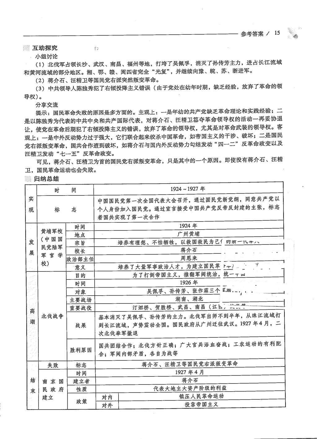 2015年新課程問題解決導(dǎo)學(xué)方案八年級中國歷史上冊人教版 第15頁