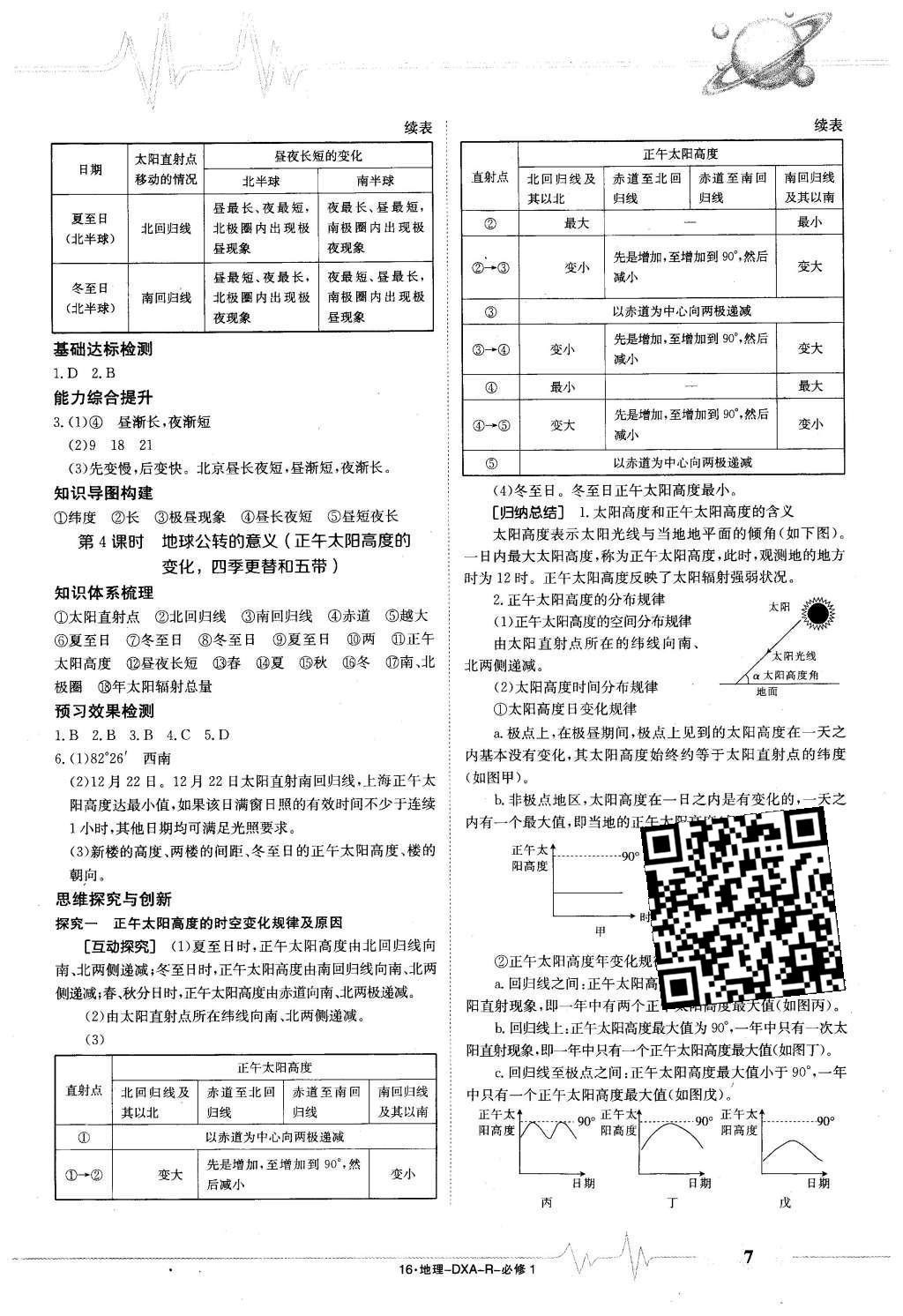 2015年金太陽導(dǎo)學(xué)案地理必修1 導(dǎo)學(xué)部分答案第17頁