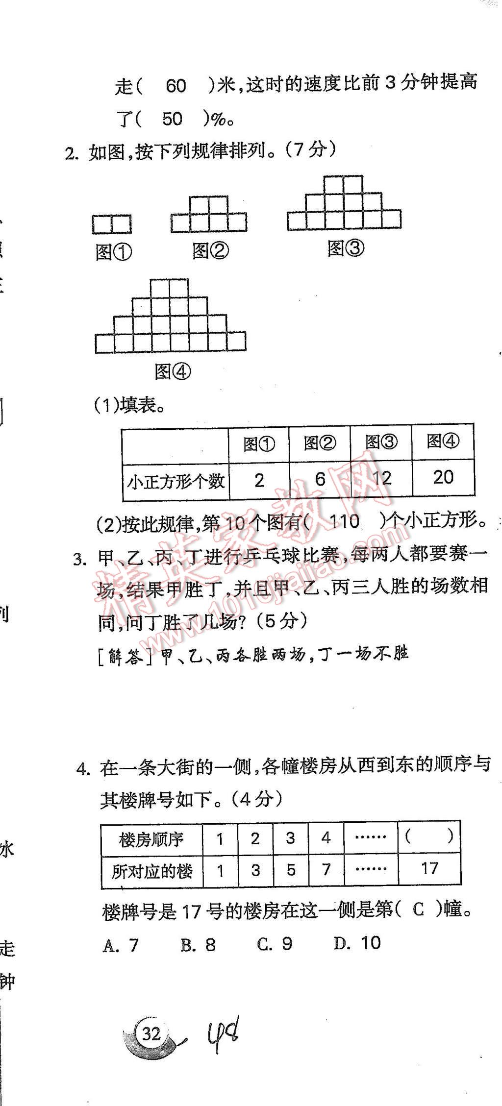 2015年啟智文化滿分試卷單元期末過關(guān)檢測六年級數(shù)學(xué)上冊人教版 第48頁