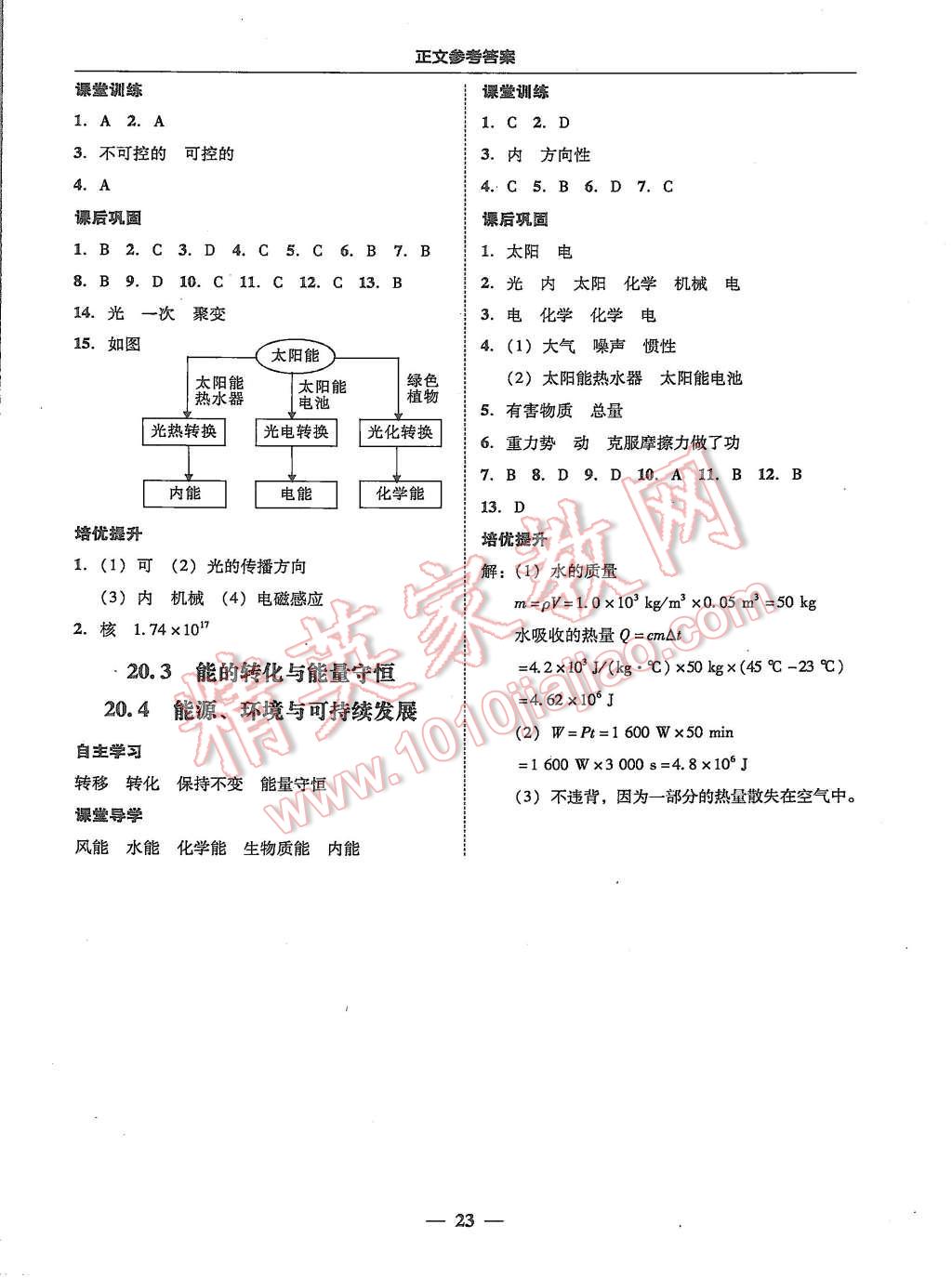 2015年易百分百分导学九年级物理全一册粤沪版 第23页