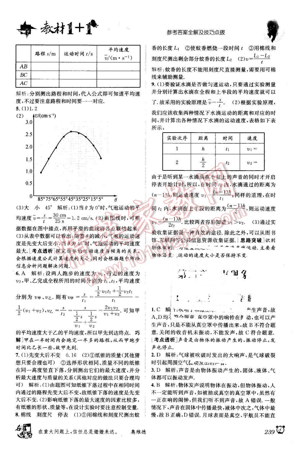 2015年教材1加1八年級(jí)物理上冊(cè)北師大版 第9頁(yè)