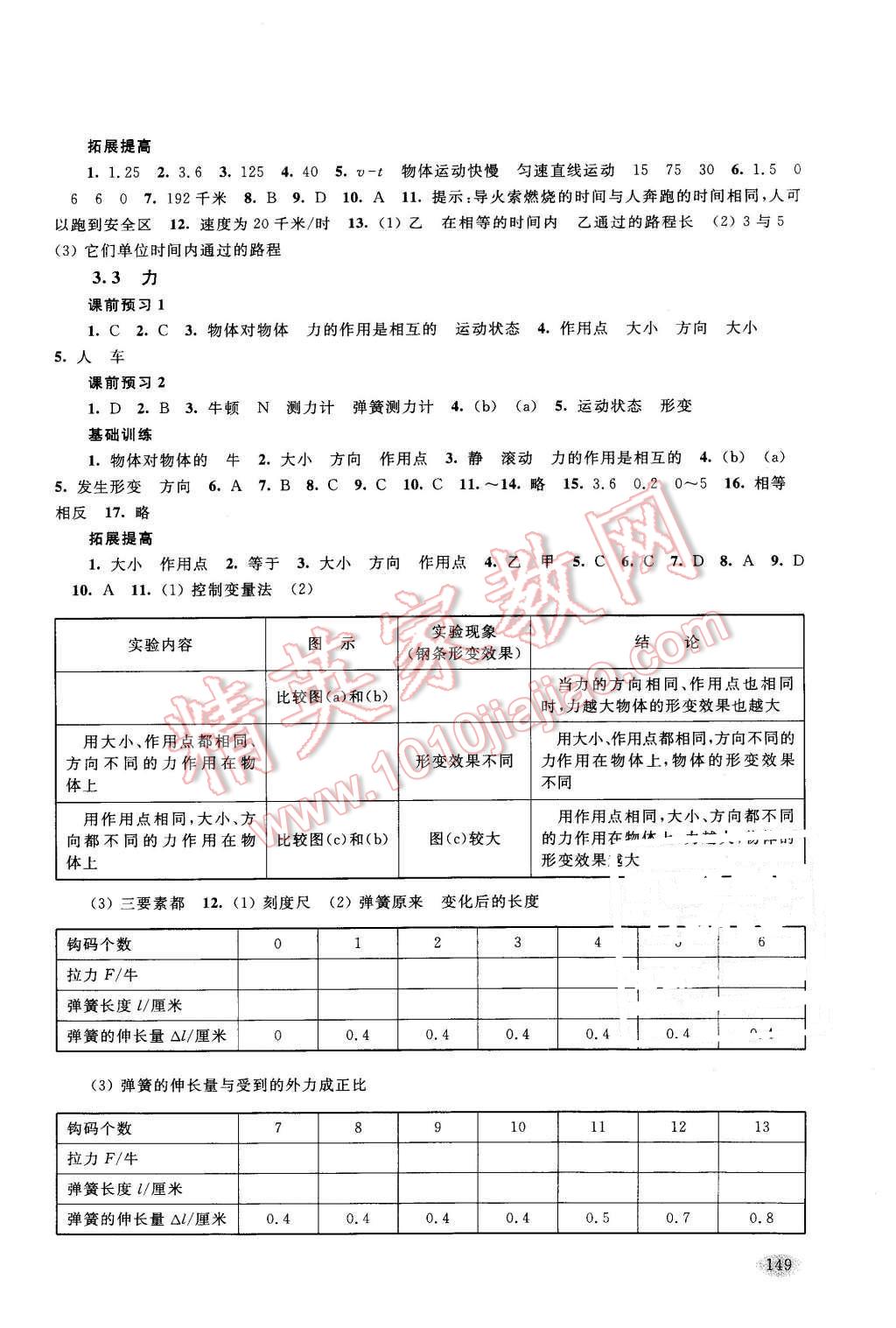 2015年新思路辅导与训练八年级物理第一学期 第7页