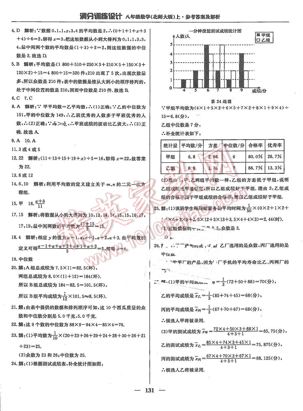 2015年滿分訓練設(shè)計八年級數(shù)學上冊北師大版 第28頁