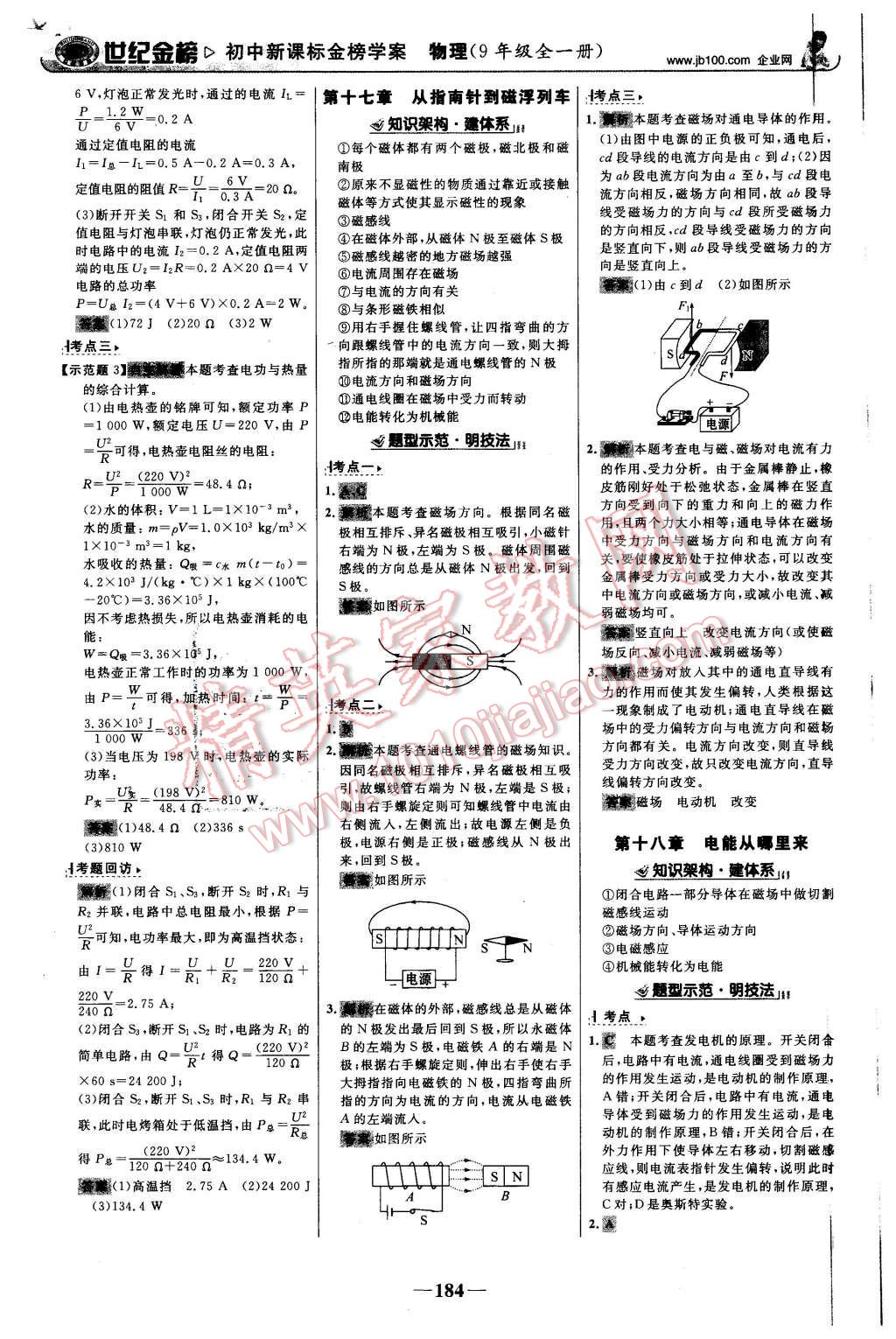 2015年世紀金榜金榜學案九年級物理全一冊滬科版 第21頁