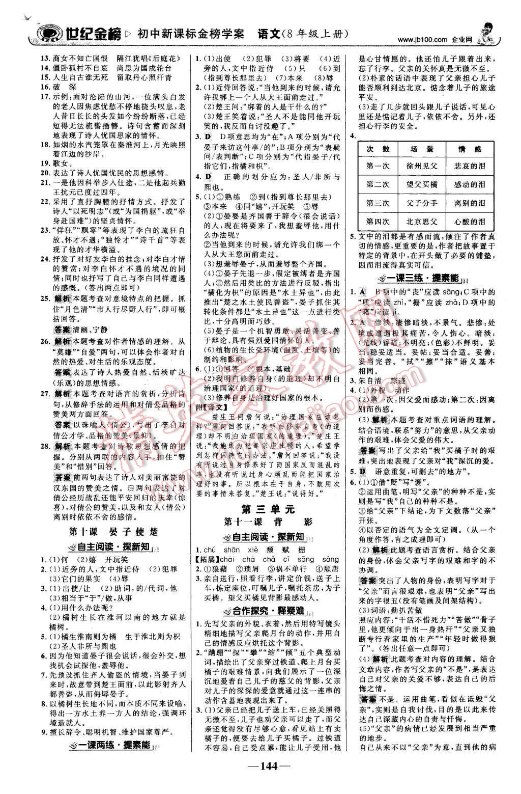 2015年世紀(jì)金榜金榜學(xué)案八年級語文上冊蘇教版 第5頁