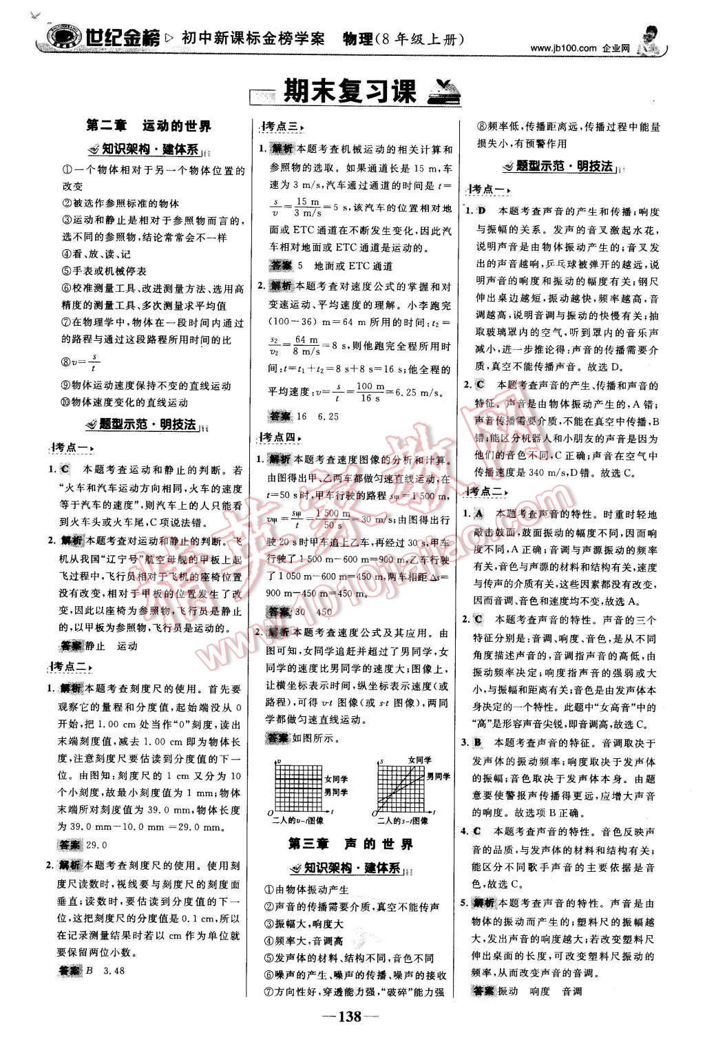 2015年世紀金榜金榜學案八年級物理上冊滬科版 第15頁