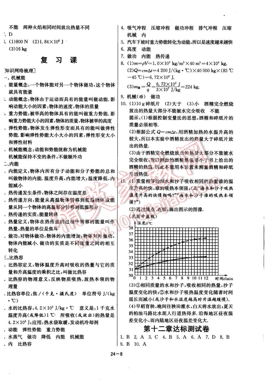 2015年課時(shí)訓(xùn)練九年級(jí)物理上冊(cè)蘇科版 第8頁