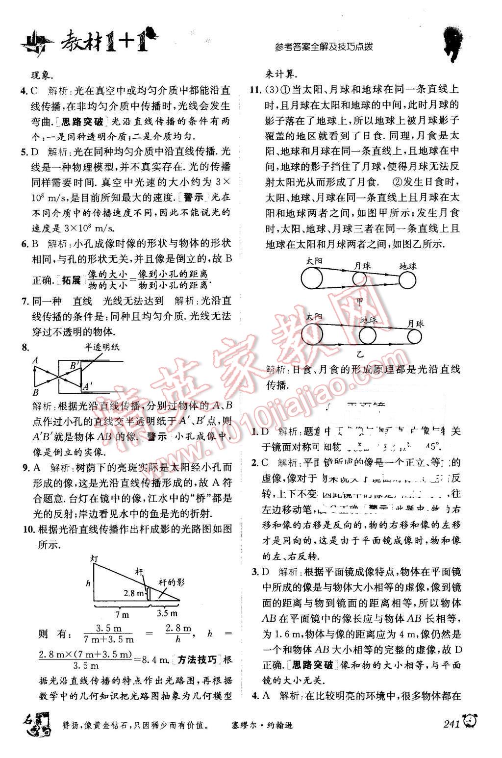 2015年教材1加1八年級物理上冊蘇科版 第10頁