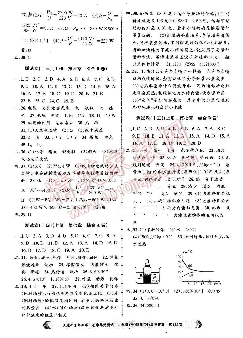 2015年初中單元測試九年級科學全一冊華師大版 第6頁