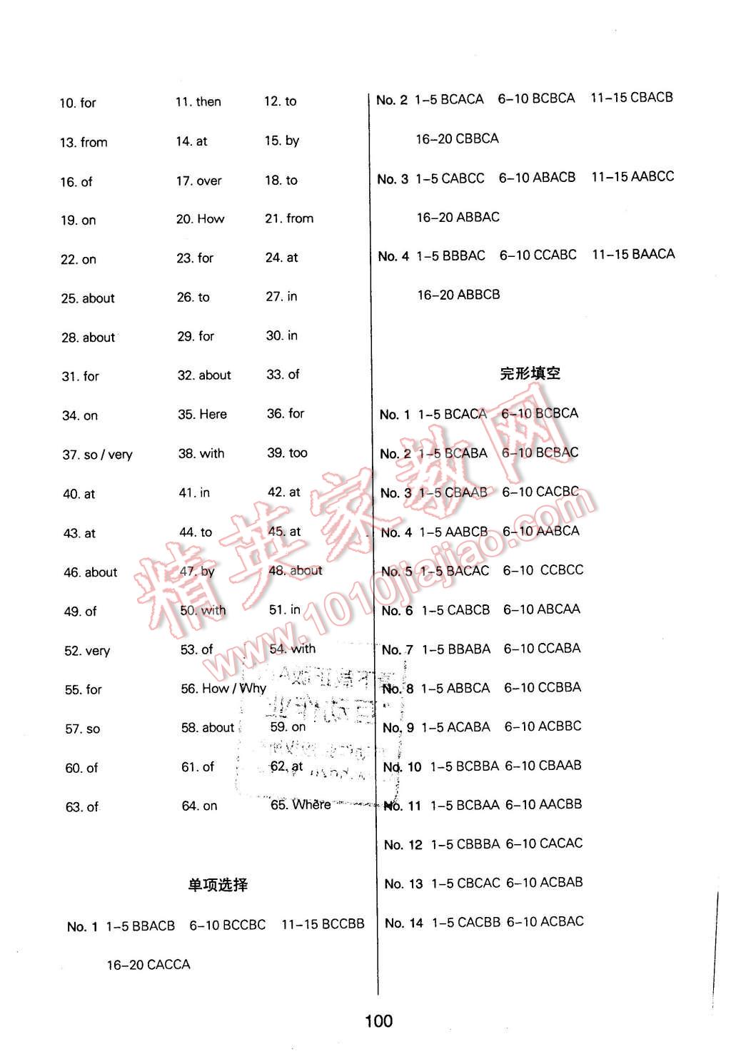 2015年匯測期末競優(yōu)七年級英語上冊人教版 第4頁