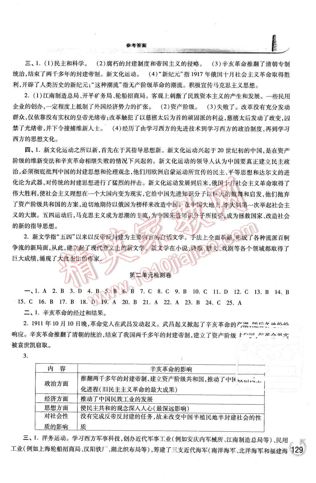 2015年学习检测八年级中国历史上册华师大版 第5页