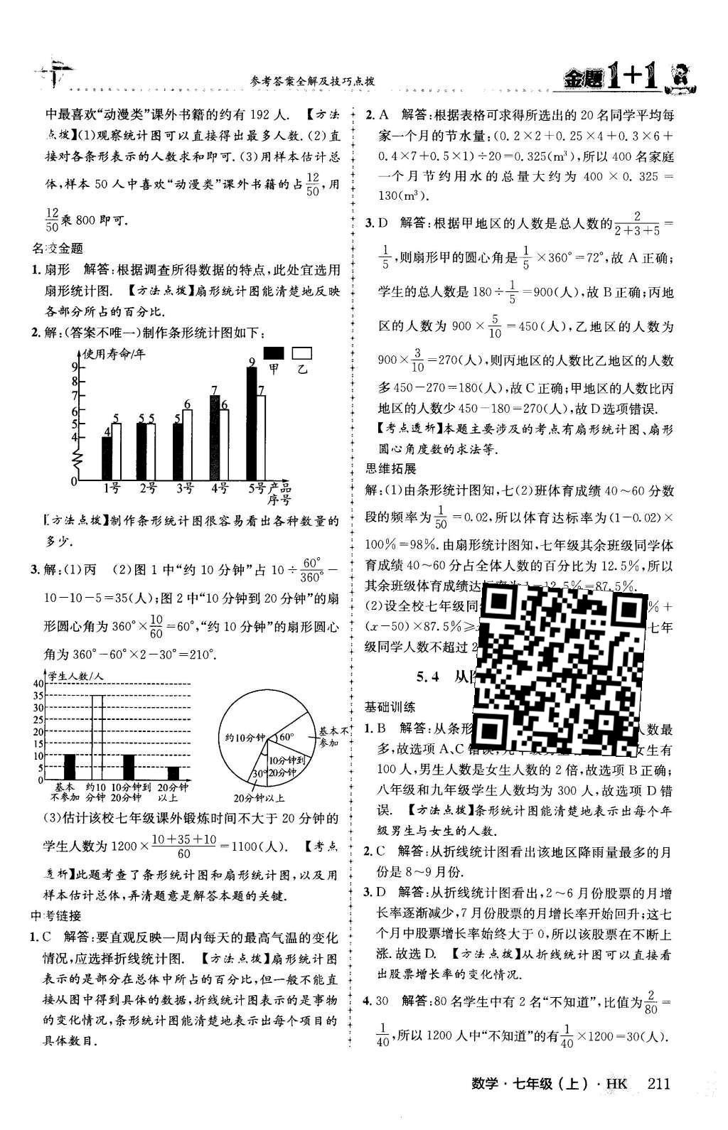 2015年金題1加1七年級數(shù)學(xué)上冊滬科版 第5章 數(shù)據(jù)的收集與整理第59頁