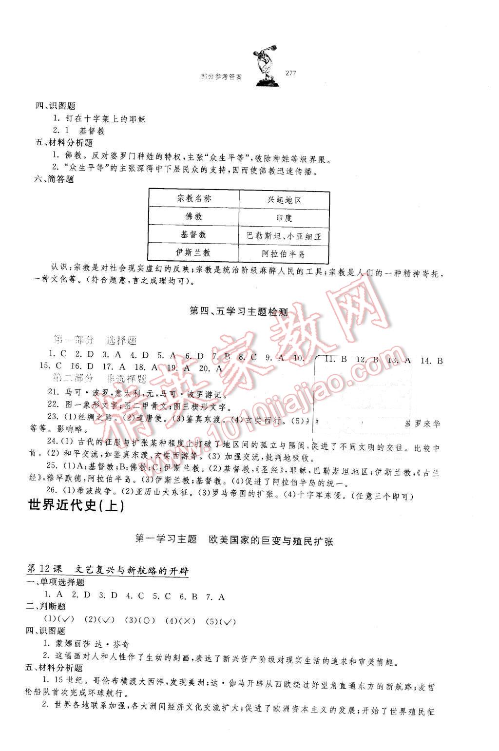 2015年學習檢測九年級世界歷史全一冊川教版 第5頁