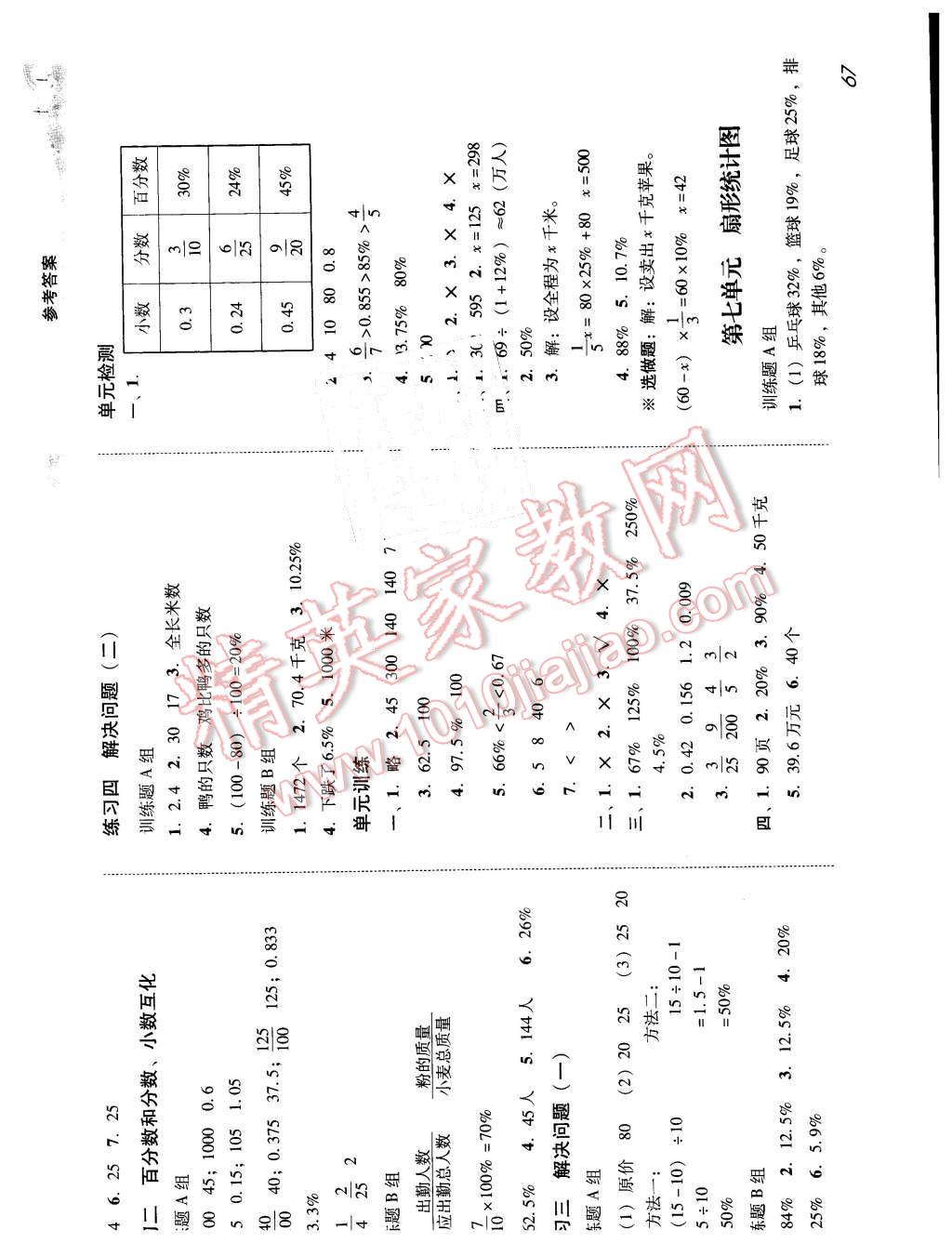 2015年培生新課堂小學(xué)數(shù)學(xué)同步訓(xùn)練與單元測評六年級上冊 第6頁