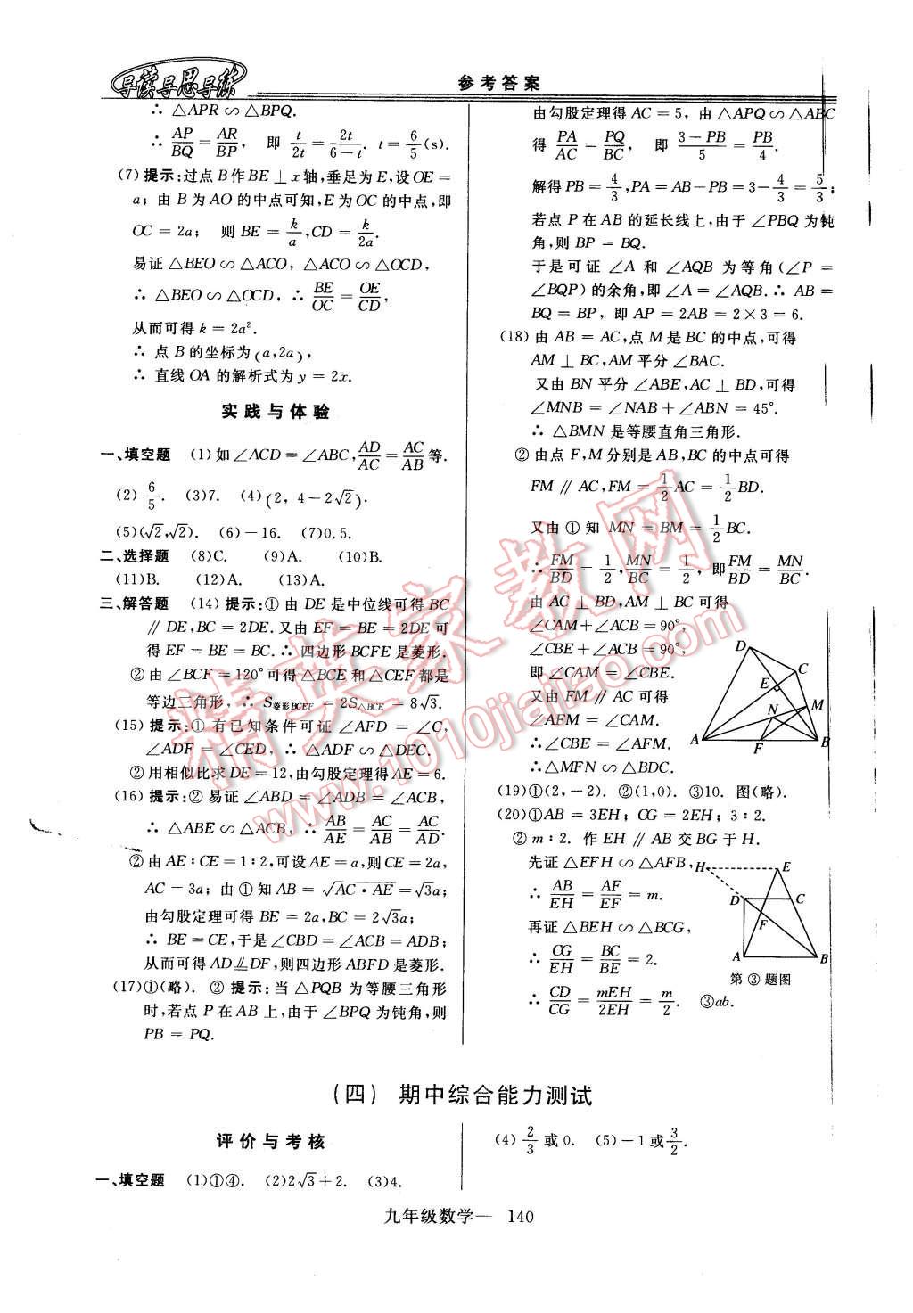 2015年新课程学习指导九年级数学全一册华师大版 第12页