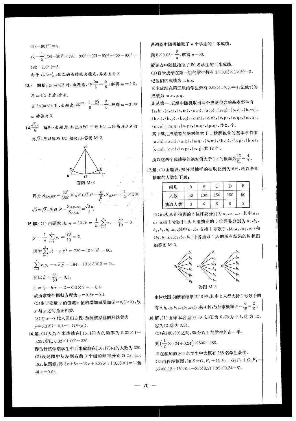 2015年同步導(dǎo)學(xué)案課時(shí)練高中數(shù)學(xué)必修3人教版 參考答案2第52頁(yè)