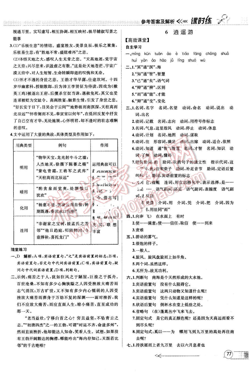 2015年同步導(dǎo)學(xué)案課時(shí)練高中語文必修5人教版 第8頁