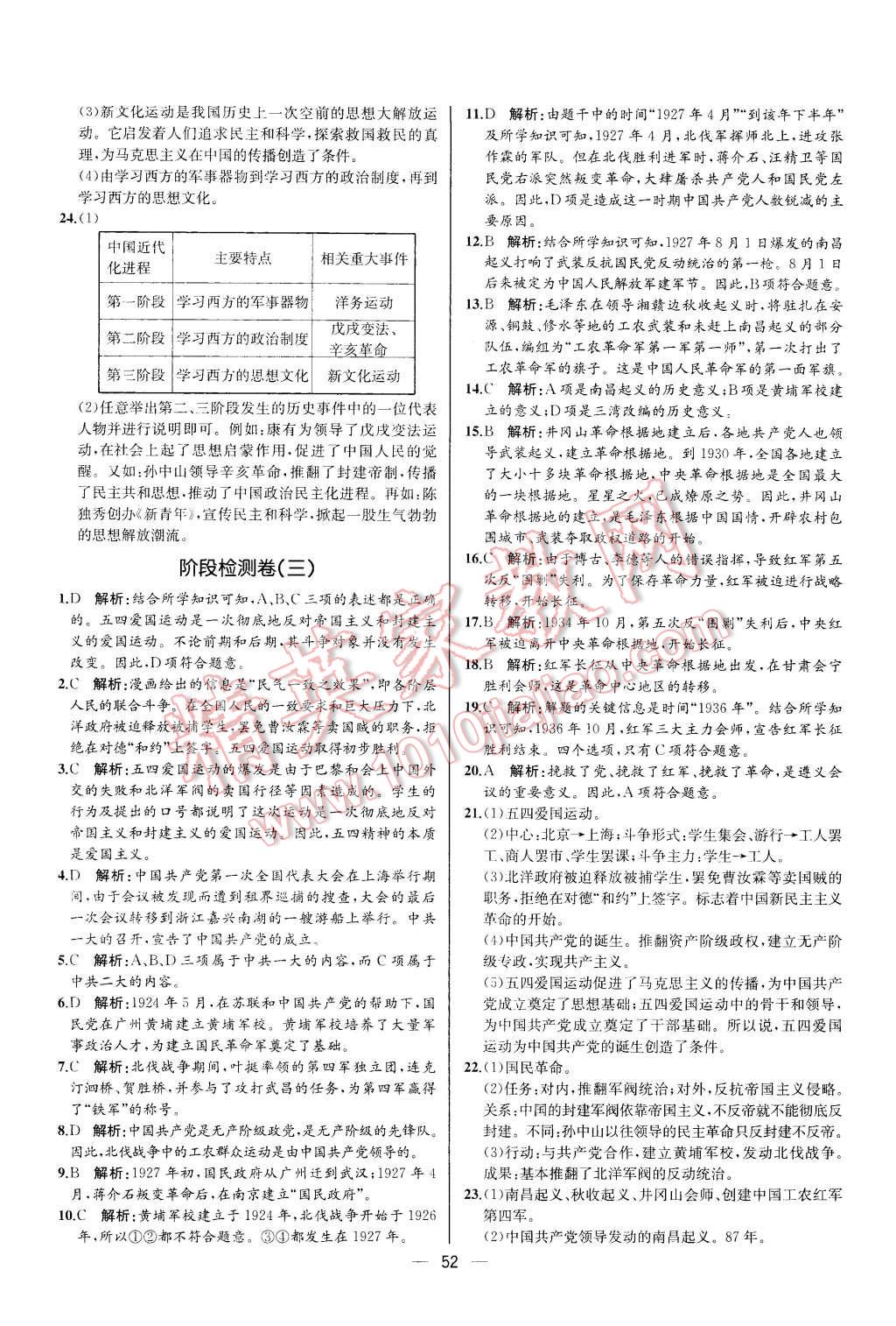 2015年同步导学案课时练八年级中国历史上册人教版 第24页