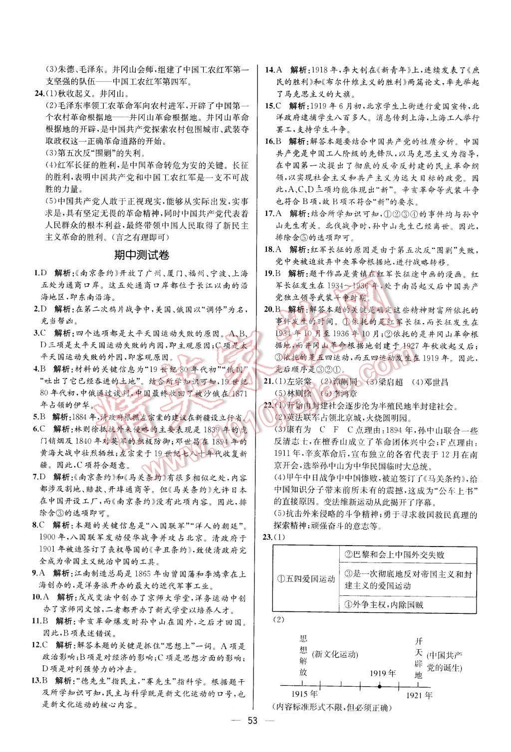 2015年同步导学案课时练八年级中国历史上册人教版 第25页