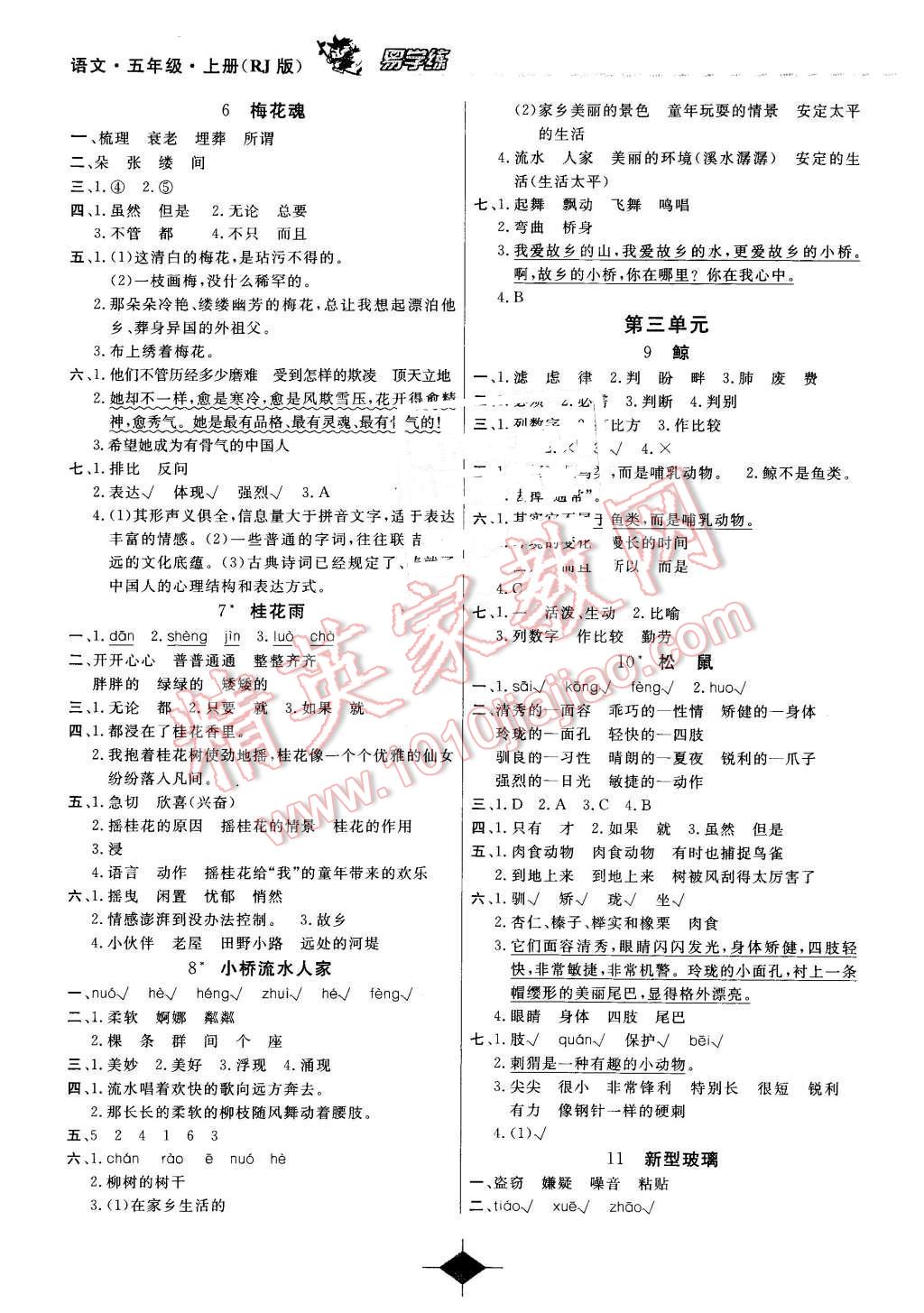 2015年易學(xué)練課時(shí)優(yōu)學(xué)設(shè)計(jì)五年級(jí)語文上冊人教版 第2頁