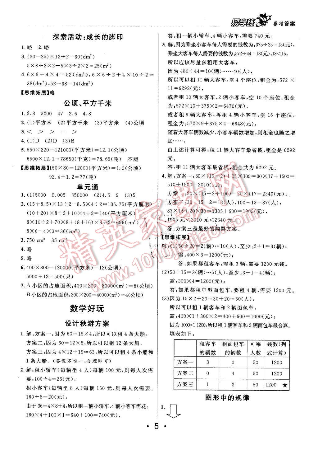 2015年易學(xué)練課時(shí)優(yōu)學(xué)設(shè)計(jì)五年級(jí)數(shù)學(xué)上冊(cè)北師大版 第5頁