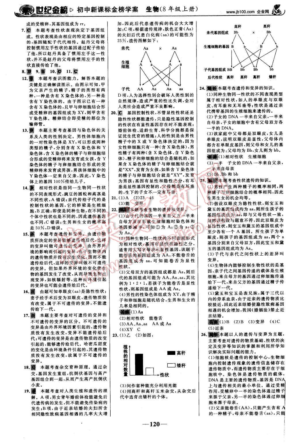 2015年世紀金榜金榜學案八年級生物上冊濟南版 第29頁