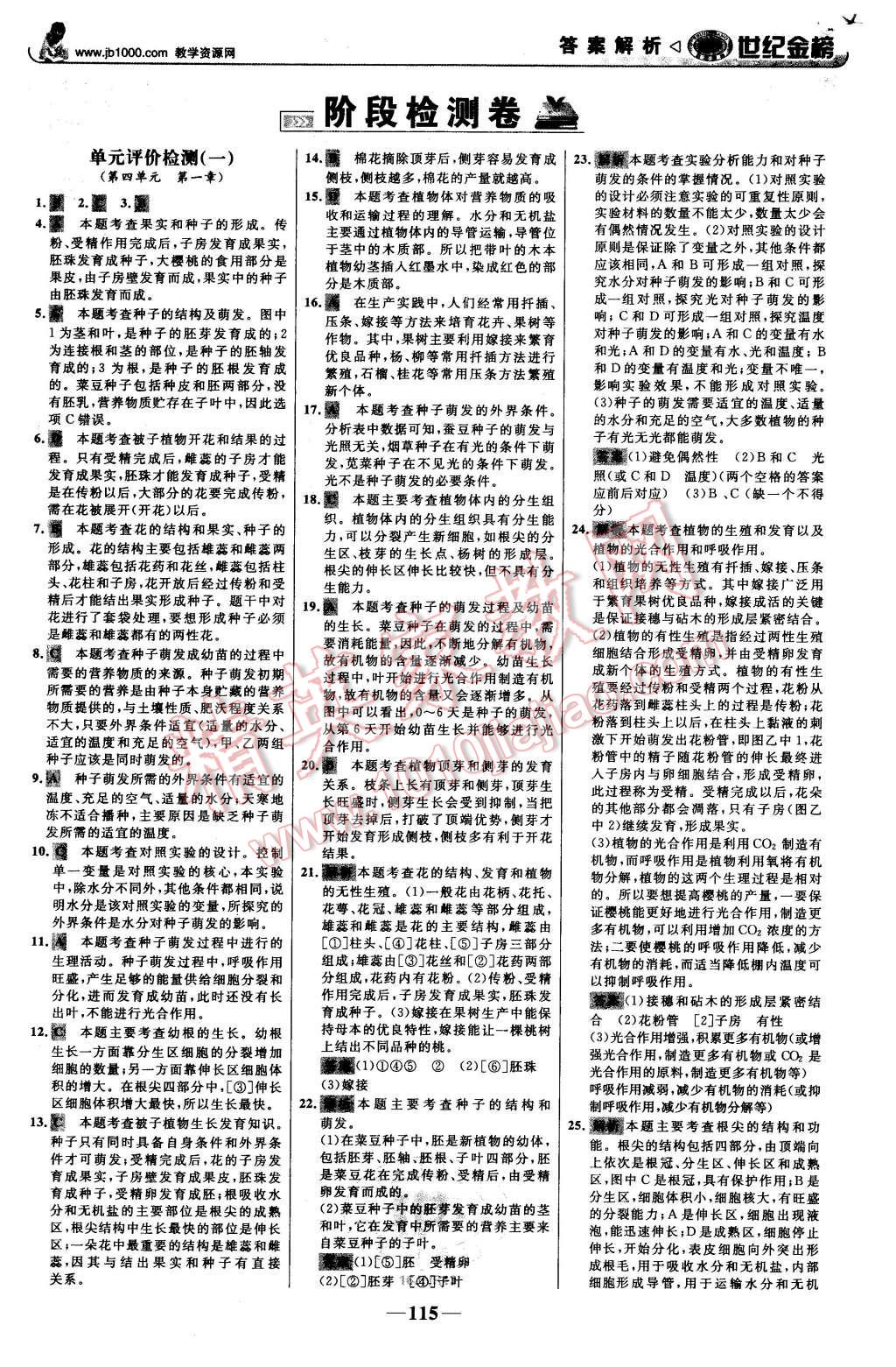 2015年世紀金榜金榜學案八年級生物上冊濟南版 第24頁