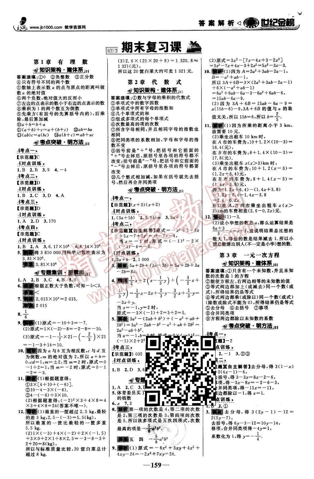 2015年世紀(jì)金榜金榜學(xué)案七年級數(shù)學(xué)上冊湘教版 第12頁